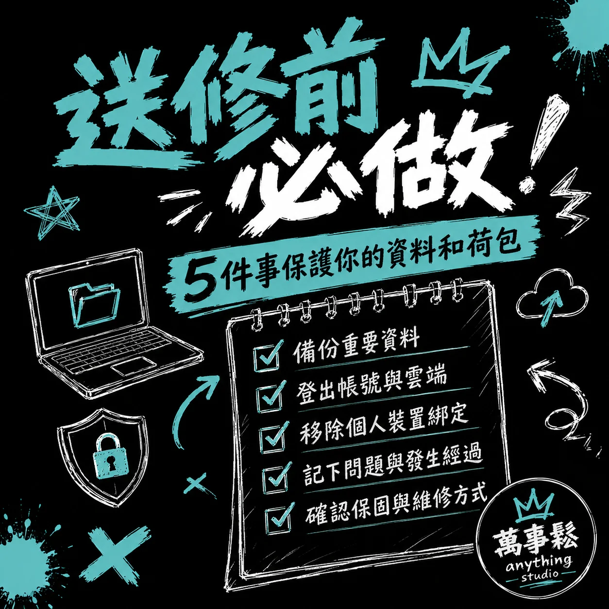 電腦送修前必做的5件事，保護資料和荷包